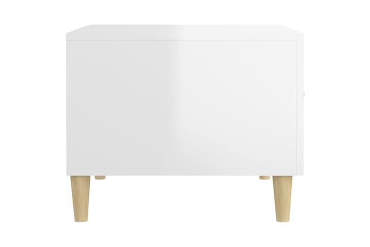 beBasic Sohvapöytä korkeakiilto valkoinen 50x50x40 cm tekninen puu - Valkoinen - Lamppupöytä - Tarjotinpöytä & pikkupöytä