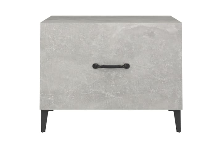 beBasic Sohvapöytä metallijaloilla 2 kpl betoninharmaa 50x50x40 cm - Harmaa - Lamppupöytä - Tarjotinpöytä & pikkupöytä