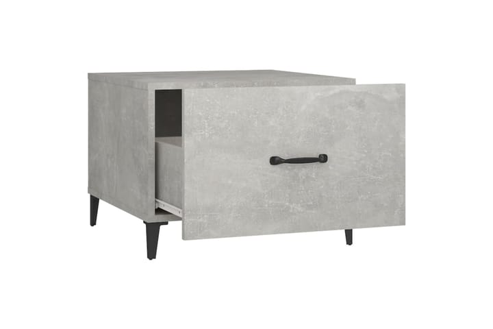 beBasic Sohvapöytä metallijaloilla 2 kpl betoninharmaa 50x50x40 cm - Harmaa - Lamppupöytä - Tarjotinpöytä & pikkupöytä