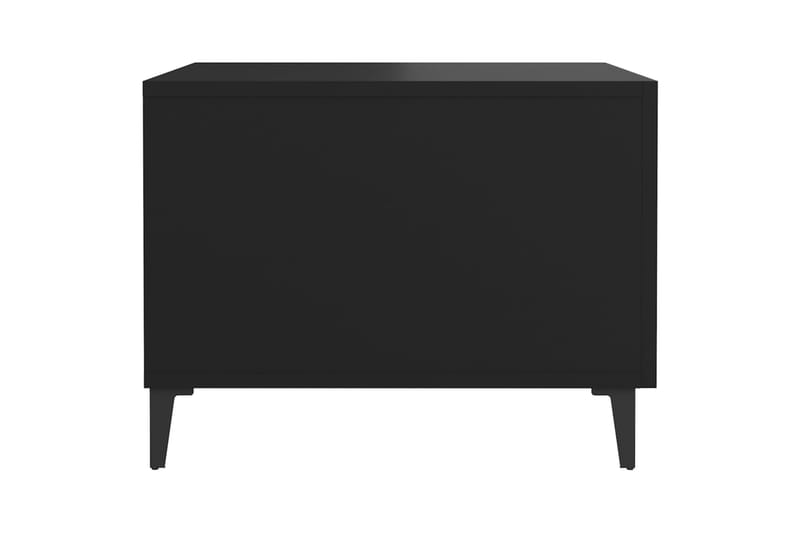 beBasic Sohvapöytä metallijaloilla 2 kpl musta 50x50x40 cm - Musta - Huonekalut - Pöytä & ruokailuryhmä - Apupöytä & sivupöytä - Lamppupöytä