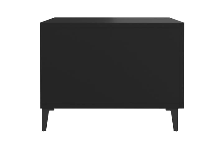 beBasic Sohvapöytä metallijaloilla 2 kpl musta 50x50x40 cm - Musta - Lamppupöytä - Tarjotinpöytä & pikkupöytä
