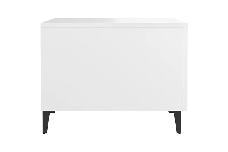 beBasic Sohvapöytä metallijaloilla 2 kpl valkoinen 50x50x40 cm - Valkoinen - Huonekalut - Pöytä & ruokailuryhmä - Apupöytä & sivupöytä - Lamppupöytä