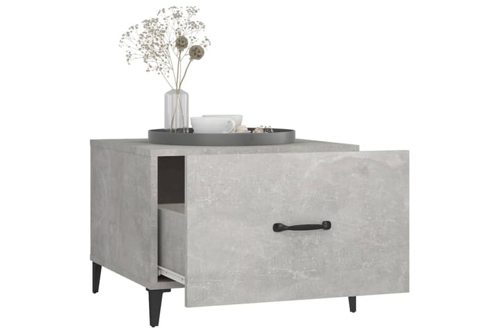 beBasic Sohvapöytä metallijaloilla betoninharmaa 50x50x40 cm - Harmaa - Lamppupöytä - Tarjotinpöytä & pikkupöytä