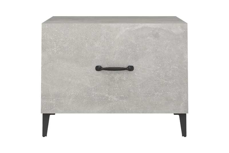 beBasic Sohvapöytä metallijaloilla betoninharmaa 50x50x40 cm - Harmaa - Huonekalut - Pöytä & ruokailuryhmä - Apupöytä & sivup�öytä - Lamppupöytä
