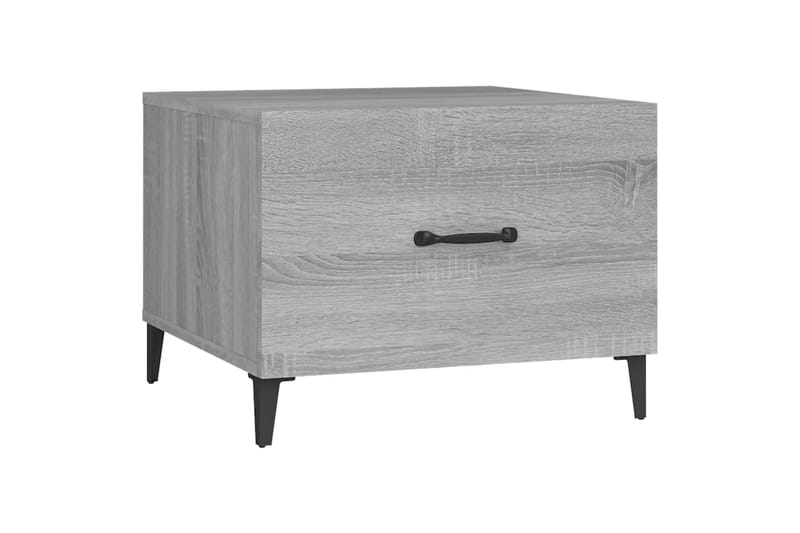 beBasic Sohvapöytä metallijaloilla harmaa Sonoma 50x50x40 cm - Harmaa - Huonekalut - Pöytä & ruokailuryhmä - Apupöytä & sivupöytä - Lamppupöytä