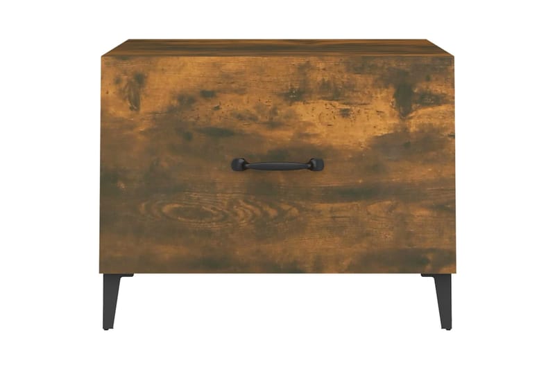 beBasic Sohvapöytä metallijaloilla savutammi 50x50x40 cm - Ruskea - Huonekalut - Pöytä & ruokailuryhmä - Apupöytä & sivupöytä - Lamppupöytä