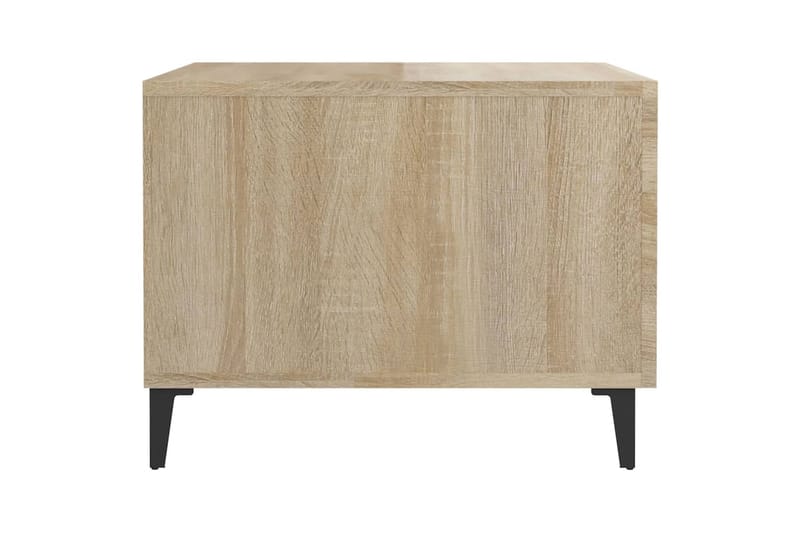 beBasic Sohvapöytä metallijaloilla Sonoma-tammi 50x50x40 cm - Ruskea - Huonekalut - Pöytä & ruokailuryhmä - Apupöytä & sivupöytä - Lamppupöytä