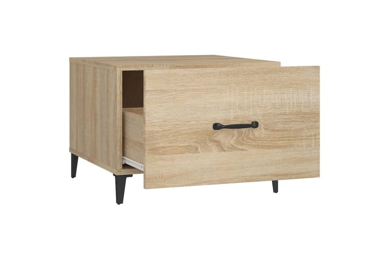 beBasic Sohvapöytä metallijaloilla Sonoma-tammi 50x50x40 cm - Ruskea - Huonekalut - Pöytä & ruokailuryhmä - Apupöytä & sivupöytä - Lamppupöytä