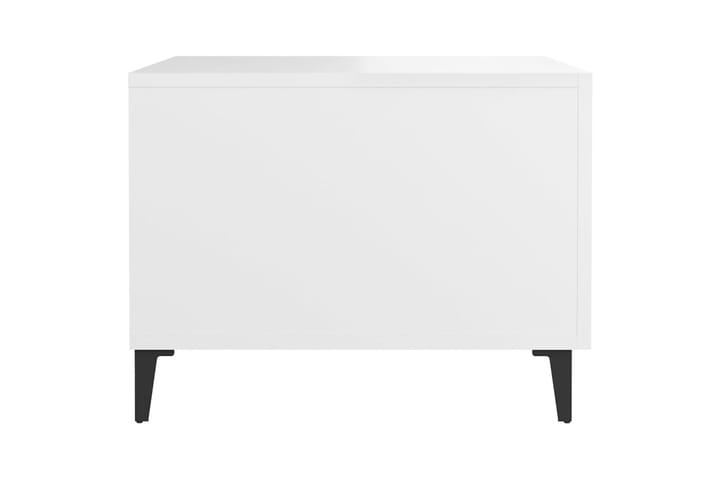 beBasic Sohvapöytä metallijaloilla valkoinen 50x50x40 cm - Valkoinen - Lamppupöytä - Tarjotinpöytä & pikkupöytä