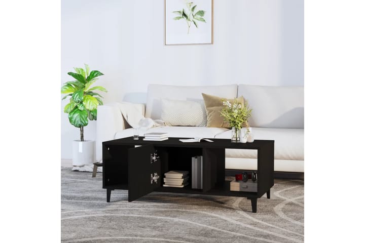 beBasic Sohvapöytä musta 102x50x40 cm tekninen puu - Musta - Lamppupöytä - Tarjotinpöytä & pikkupöytä