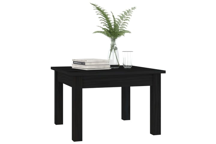 beBasic Sohvapöytä musta 45x45x30 cm täysi mänty - Musta - Lamppupöytä - Tarjotinpöytä & pikkupöytä