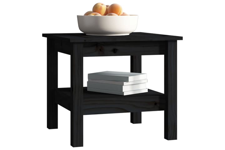 beBasic Sohvapöytä musta 45x45x40 cm täysi mänty - Musta - Lamppupöytä - Tarjotinpöytä & pikkupöytä