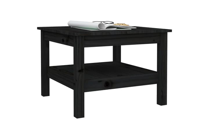 beBasic Sohvapöytä musta 55x55x40 cm täysi mänty - Musta - Lamppupöytä - Tarjotinpöytä & pikkupöytä