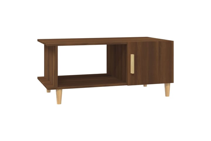 beBasic Sohvapöytä ruskea tammi 90x50x40 cm tekninen puu - Ruskea - Lamppupöytä - Tarjotinpöytä & pikkupöytä