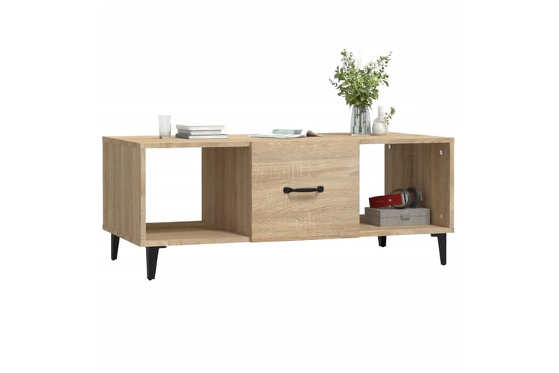 beBasic Sohvapöytä Sonoma-tammi 102x50x40 cm tekninen puu - Ruskea - Huonekalut - Pöytä & ruokailuryhmä - Apupöytä & sivupöytä - Lamppupöytä