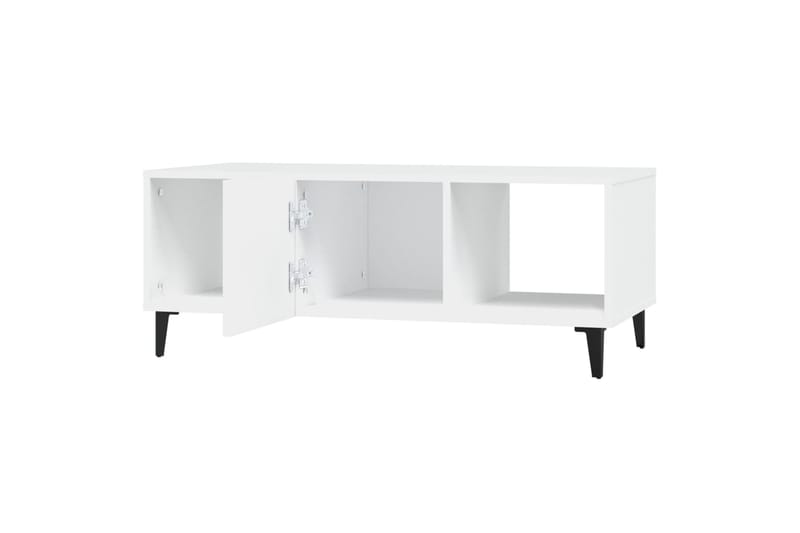 beBasic Sohvapöytä valkoinen 102x50x40 cm tekninen puu - Valkoinen - Huonekalut - Pöytä & ruokailuryhmä - Apupöytä & sivupöytä - Lamppupöytä