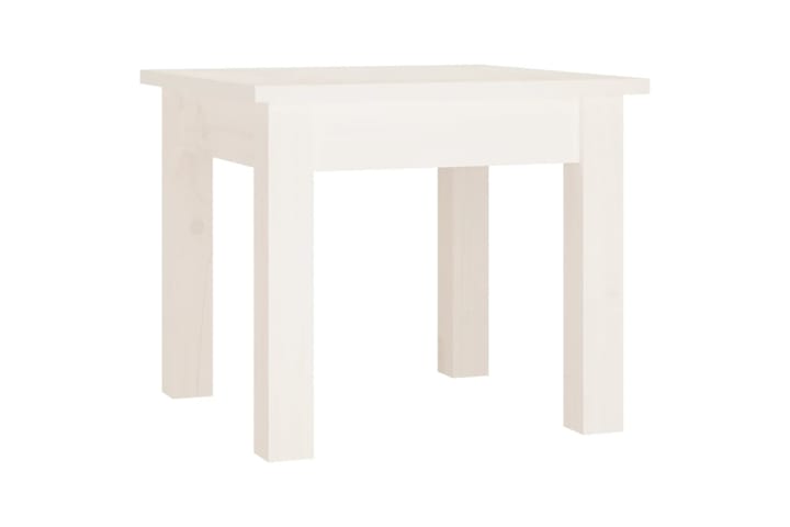 beBasic Sohvapöytä valkoinen 35x35x30 cm täysi mänty - Valkoinen - Lamppupöytä - Tarjotinpöytä & pikkupöytä