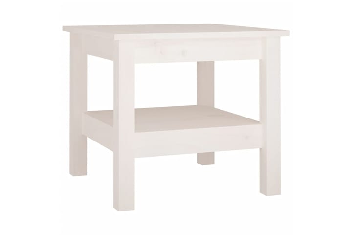 beBasic Sohvapöytä valkoinen 45x45x40 cm täysi mänty - Valkoinen - Lamppupöytä - Tarjotinpöytä & pikkupöytä