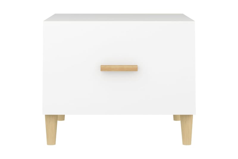 beBasic Sohvapöytä valkoinen 50x50x40 cm tekninen puu - Valkoinen - Huonekalut - Pöytä & ruokailuryhmä - Apupöytä & sivupöytä - Lamppupöytä