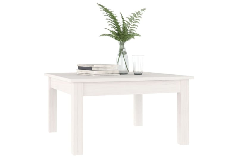 beBasic Sohvapöytä valkoinen 55x55x30 cm täysi mänty - Valkoinen - Huonekalut - Pöytä & ruokailuryhmä - Apupöytä & sivupöytä - Lamppupöytä