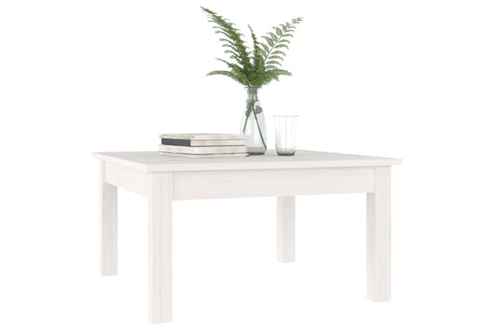 beBasic Sohvapöytä valkoinen 55x55x30 cm täysi mänty - Valkoinen - Lamppupöytä - Tarjotinpöytä & pikkupöytä