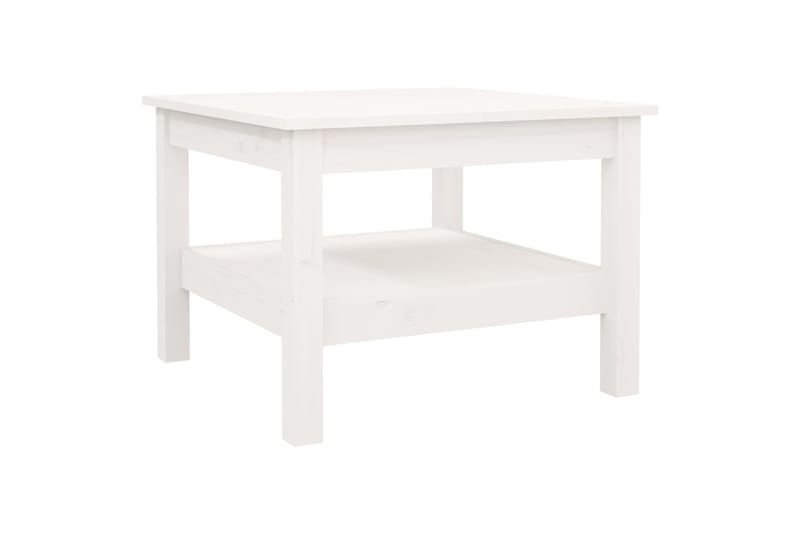 beBasic Sohvapöytä valkoinen 55x55x40 cm täysi mänty - Valkoinen - Huonekalut - Pöytä & ruokailuryhmä - Apupöytä & sivupöytä - Lamppupöytä