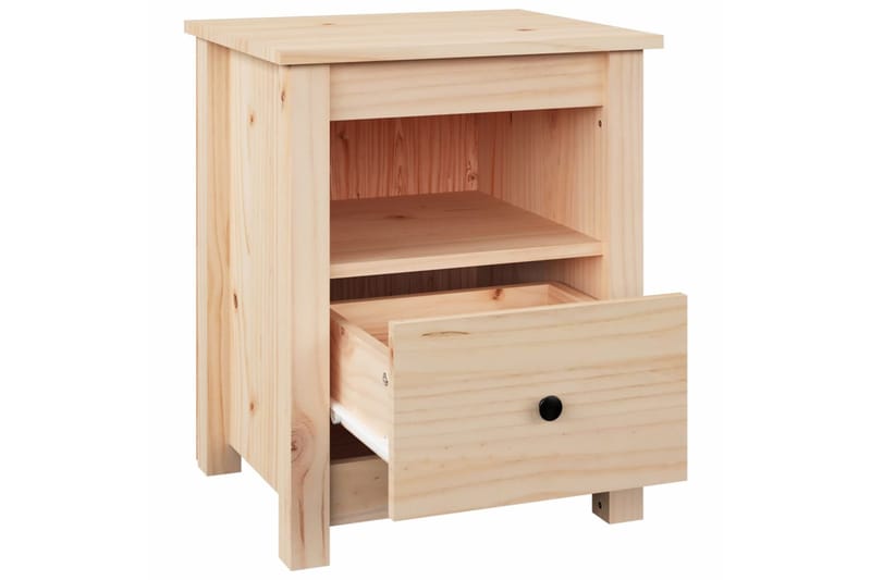 beBasic Yöpöydät 2 kpl 40x35x49 cm täysi mänty - Ruskea - Huonekalut - Pöytä & ruokailuryhmä - Apupöytä & sivupöytä - Yöpöytä