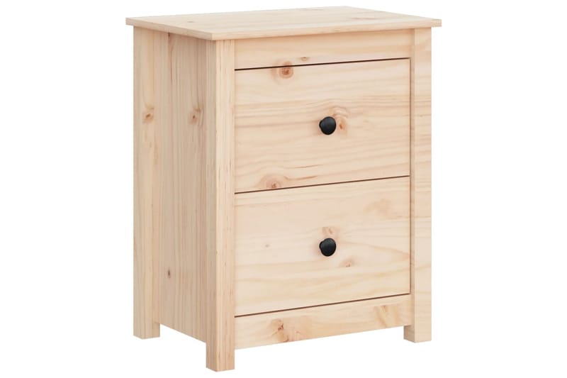 beBasic Yöpöydät 2 kpl 50x35x61,5 cm täysi mänty - Ruskea - Huonekalut - Pöytä & ruokailuryhmä - Apupöytä & sivupöytä - Yöpöytä
