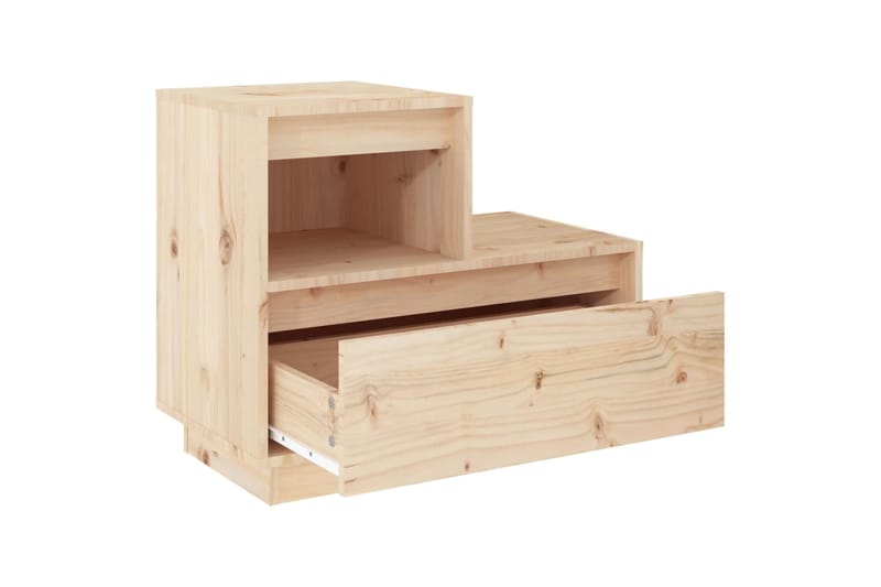 beBasic Yöpöydät 2 kpl 60x34x51 cm täysi mänty - Ruskea - Huonekalut - Pöytä & ruokailuryhmä - Apupöytä & sivupöytä - Yöpöytä
