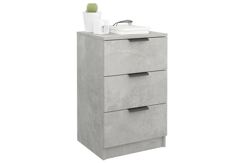 beBasic Yöpöydät 2 kpl betoninharmaa 40x36x65 cm - Harmaa - Huonekalut - Pöytä & ruokailuryhmä - Apupöytä & sivupöytä - Yöpöytä