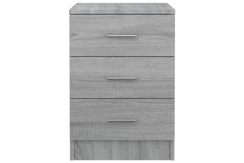 beBasic Yöpöydät 2 kpl harmaa sonoma 38x35x56 cm tekninen puu - Harmaa - Huonekalut - Pöytä & ruokailuryhmä - Apupöytä & sivupöytä - Yöpöytä