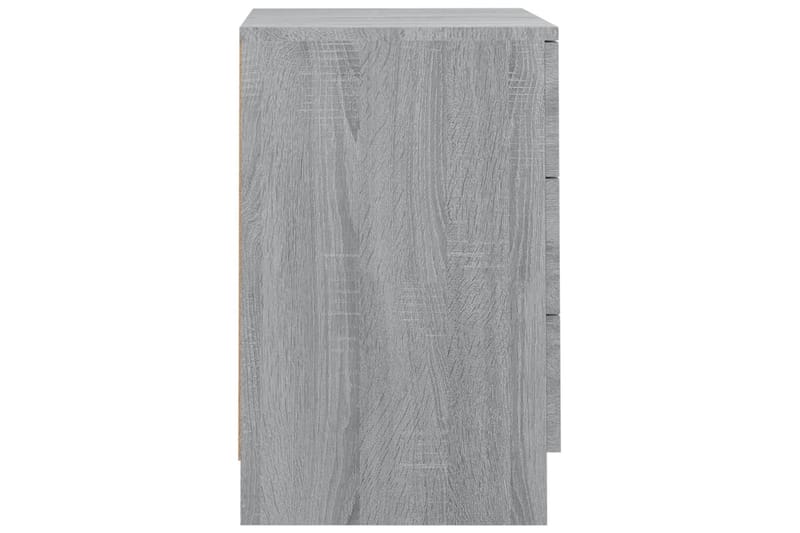 beBasic Yöpöydät 2 kpl harmaa sonoma 38x35x56 cm tekninen puu - Harmaa - Huonekalut - Pöytä & ruokailuryhmä - Apupöytä & sivupöytä - Yöpöytä