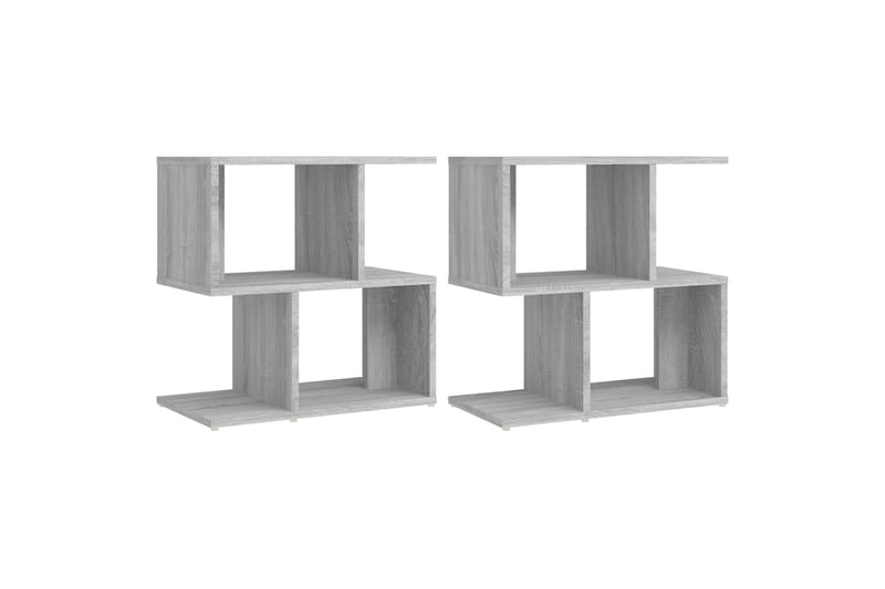 beBasic Yöpöydät 2 kpl harmaa Sonoma 50x30x51,5 cm tekninen puu - Harmaa - Huonekalut - Pöytä & ruokailuryhmä - Apupöytä & sivupöytä - Yöpöytä