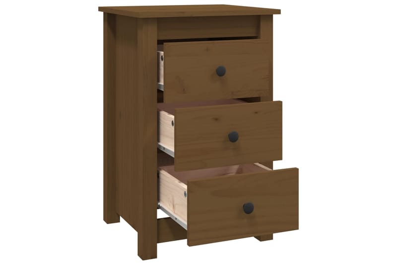 beBasic Yöpöydät 2 kpl hunajanruskea 40x35x61,5 cm täysi mänty - Ruskea - Huonekalut - Pöytä & ruokailuryhmä - Apupöytä & sivupöytä - Yöpöytä