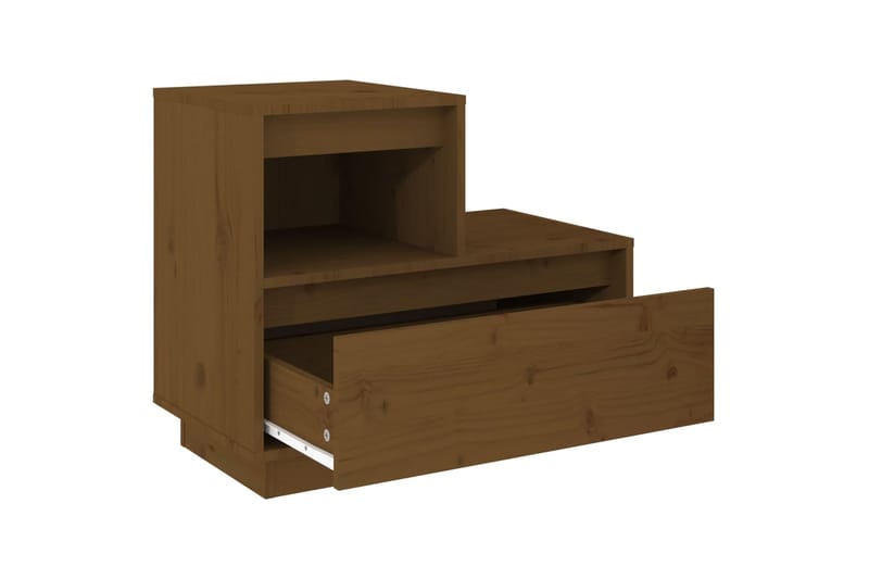 beBasic Yöpöydät 2 kpl hunajanruskea 60x34x51 cm täysi mänty - Ruskea - Huonekalut - Pöytä & ruokailuryhmä - Apupöytä & sivupöytä - Yöpöytä