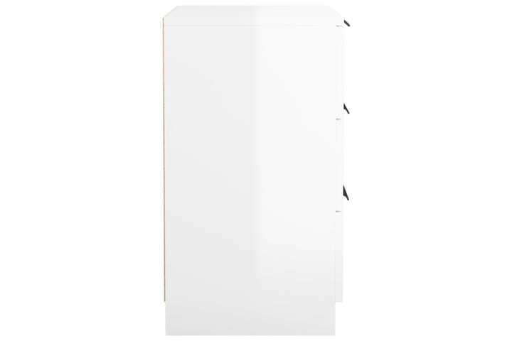beBasic Yöpöydät 2 kpl korkeakiilto valkoinen 40x36x65 cm - Valkoinen - Yöpöytä