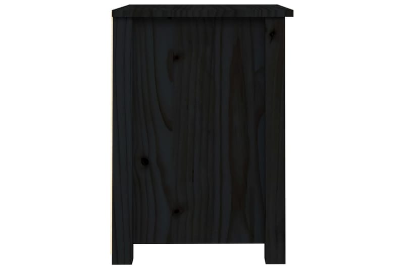 beBasic Yöpöydät 2 kpl musta 40x35x49 cm täysi mänty - Musta - Huonekalut - Pöytä & ruokailuryhmä - Apupöytä & sivupöytä - Yöpöytä