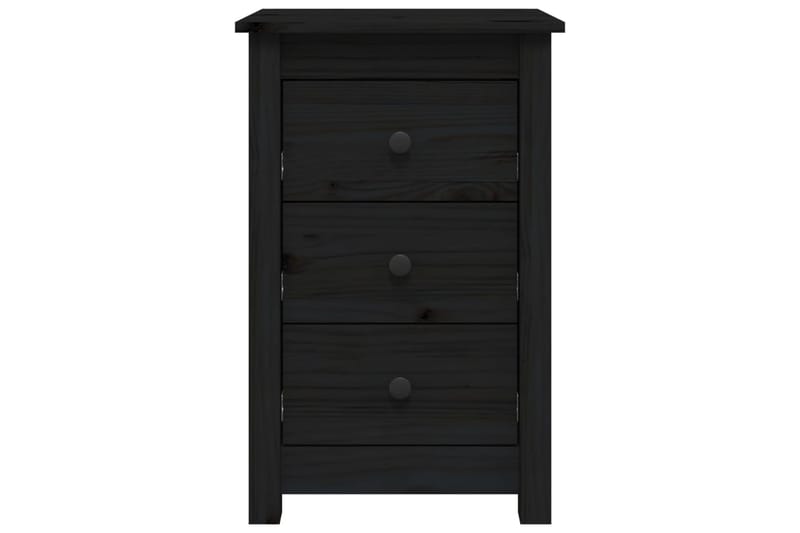 beBasic Yöpöydät 2 kpl musta 40x35x61,5 cm täysi mänty - Musta - Huonekalut - Pöytä & ruokailuryhmä - Apupöytä & sivupöytä - Yöpöytä