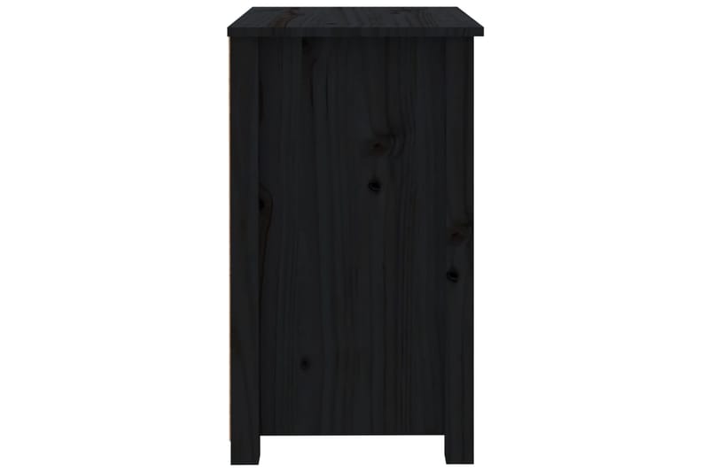 beBasic Yöpöydät 2 kpl musta 50x35x61,5 cm täysi mänty - Musta - Huonekalut - Pöytä & ruokailuryhmä - Apupöytä & sivupöytä - Yöpöytä