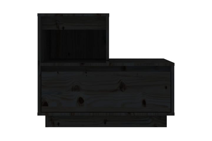 beBasic Yöpöydät 2 kpl musta 60x34x51 cm täysi mänty - Musta - Yöpöytä