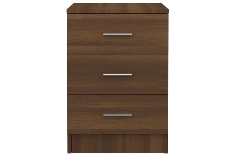 beBasic Yöpöydät 2 kpl ruskea tammi 38x35x56 cm tekninen puu - Ruskea - Huonekalut - Pöytä & ruokailuryhmä - Apupöytä & sivupöytä - Yöpöytä