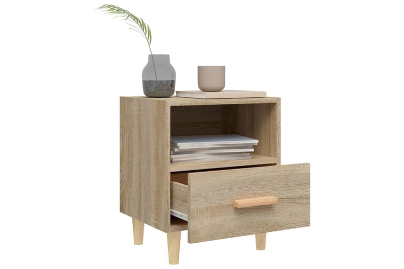 beBasic Yöpöydät 2 kpl Sonoma-tammi 40x35x47 cm - Ruskea - Huonekalut - Pöytä & ruokailuryhmä - Apupöytä & sivupöytä - Yöpöytä