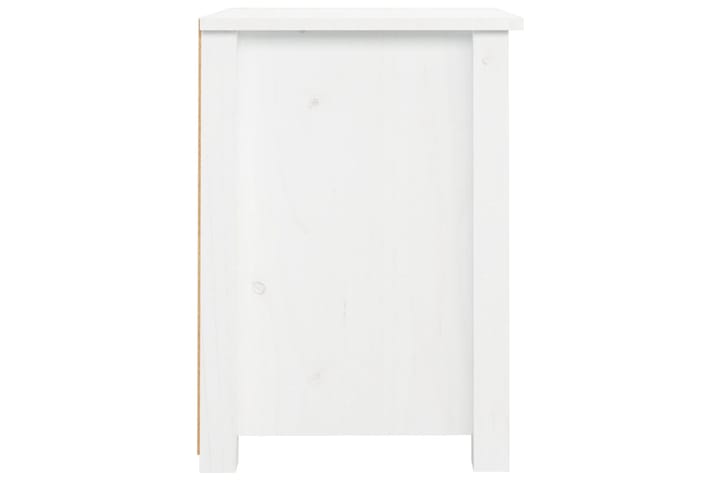 beBasic Yöpöydät 2 kpl valkoinen 40x35x49 cm täysi mänty - Valkoinen - Yöpöytä