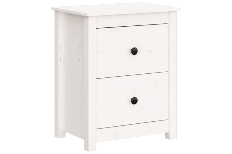 beBasic Yöpöydät 2 kpl valkoinen 50x35x61,5 cm täysi mänty - Valkoinen - Huonekalut - Pöytä & ruokailuryhmä - Apupöytä & sivupöytä - Yöpöytä