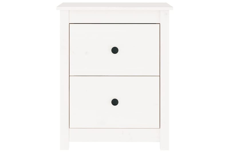 beBasic Yöpöydät 2 kpl valkoinen 50x35x61,5 cm täysi mänty - Valkoinen - Huonekalut - Pöytä & ruokailuryhmä - Apupöytä & sivupöytä - Yöpöytä