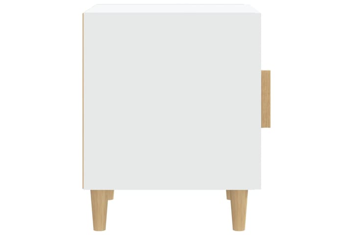 beBasic Yöpöydät 2 kpl valkoinen tekninen puu - Valkoinen - Yöpöytä