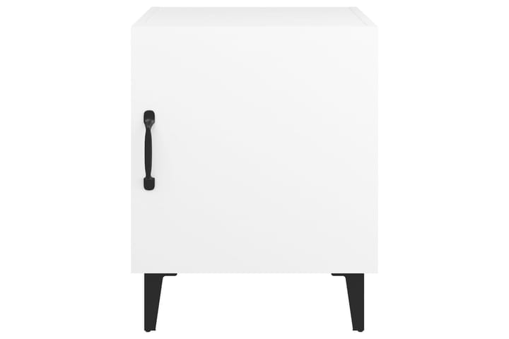beBasic Yöpöydät 2 kpl valkoinen tekninen puu - Valkoinen - Yöpöytä