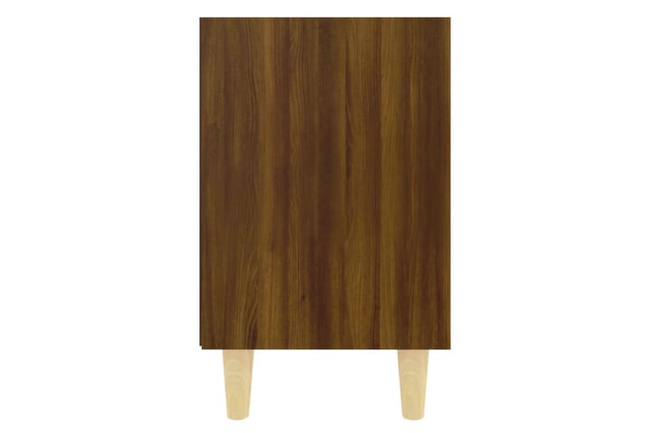 beBasic Yöpöydät täyspuujaloilla 2 kpl ruskea tammi 40x30x50 cm - Ruskea - Yöpöytä