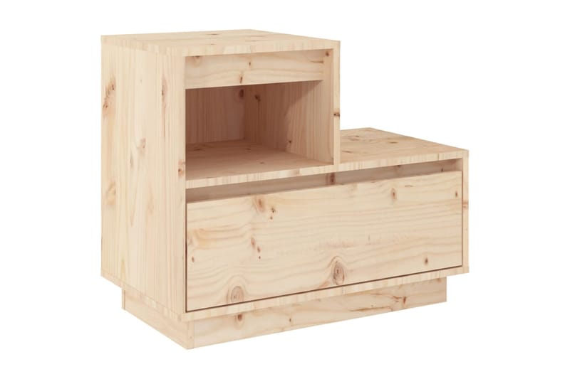 beBasic Yöpöytä 60x34x51 cm täysi mänty - Ruskea - Huonekalut - Pöytä & ruokailuryhmä - Apupöytä & sivupöytä - Yöpöytä