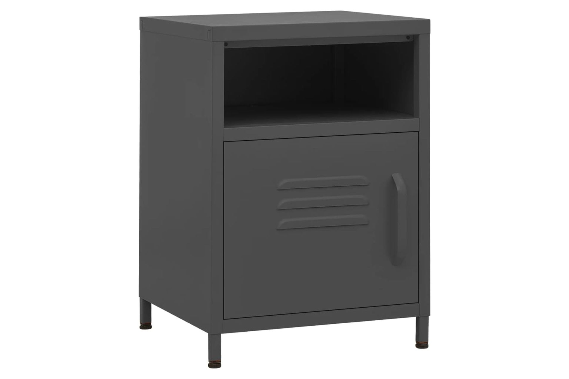 beBasic Yöpöytä antrasiitti 35x35x51 cm teräs - Antrasiitti - Huonekalut - Pöytä & ruokailuryhmä - Apupöytä & sivupöytä - Yöpöytä